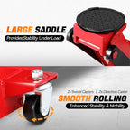 4 Ton Low Profile Floor Jack, Heavy Duty Steel Hydraulic Car Jack with Dual Pistons Quick Lift Pump, Hydraulic Racing Floor Jack, Lifting Range 4.5" to 20", Red