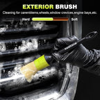 MVEQRRN 7PCS Car Detailing Brush Set,Boars Hair Detail Brush kit(Green) | Ultra Soft No Scratch, Car Dust Brush, Interior Detailing Brushes Kit, Detail Brushes Car Detailing for Interior Exterior