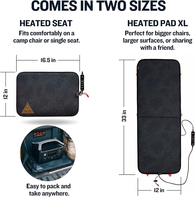 Backside 12-Volt Powered Heated Seat Pad