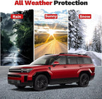 Santa Fe Rain Guards - Window Visors for Hyundai Santa Fe 2024 2025 2026, Outside-Mount Tape-On Side Window Wind Deflectors for Santa Fe Accessories, Vent Visors Shades Rainproof Black 4PCS