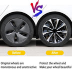 Hubcap Wheel Covers Hub Caps 13 Inch Set of 4 Black & Silver Universal Wheel Rim Cover R13 Stylish Car Decor Wheel Covers for Toyota Camry Nissan Mazda (black-01, 13 inch)