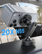 for Magsafe Car Mount - [Ultra Nano Gel & 70+LBS Vacuum Suction] 360° Magnetic Phone Holder for Car Suction Cup Phone Mount Dashboard Windshield Car Mount for iPhone 17 16 15 14 13 Pro Max
