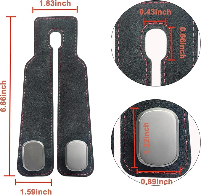 Amelity Car Headrest Hooks, Purse Hook for Vehicle 4 Pack Black | Universal Car Interior Accessories for Women, Available in 2/4 Pack, Storage Hanger Holds Purses, Backpacks, Grocery Bags