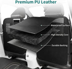 2 Pack Leather Car Seat Protector - Thick Back Seat Cover for Kids, Kick Mats with Storage Pockets, Protects from Scratches, Spills & Shoes (Easy Clean) (2 Pack 23x17in)