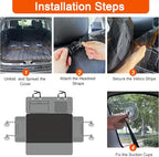 SUV Cargo Liner for Dogs, Waterproof Pet Cargo Cover Dog Seat Mat for SUVs Sedans Vans with Bumper Flap Protector, Scrachproof Non-Slip Large Size Dog Seat Mat Universal Fit, Brown