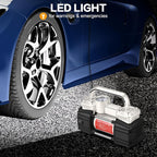 Heavy Duty Tire Inflator 12V Portable Air Compressor Pump 150PSI | 6X Faster Inflation Dual Cylinder Metal Air Pump with Led Light for Car, RV,Pickup Truck, SUV, Van,Camper, Air Bed,Balls