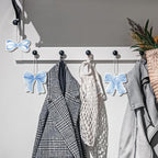 12Pcs Blue Coquette Bow Air Freshener Hanging, Light Blue Aesthetic Diffuser Ornaments Refresh Air Fragrant Pendant, Car Interior with Essential Oils Gift Set Long-Lasting for Car Accessories