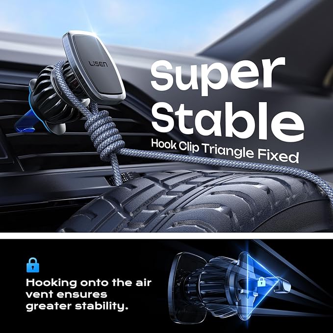 Magnetic Phone Holder for Car, Car Phone Holder Magnetic with Upgraded Clip & Ultra 6 Strong Magnets, Magnetic Car Phone Mount Magnet for Car Automobile Cradles, Soporte de Telefono para carro