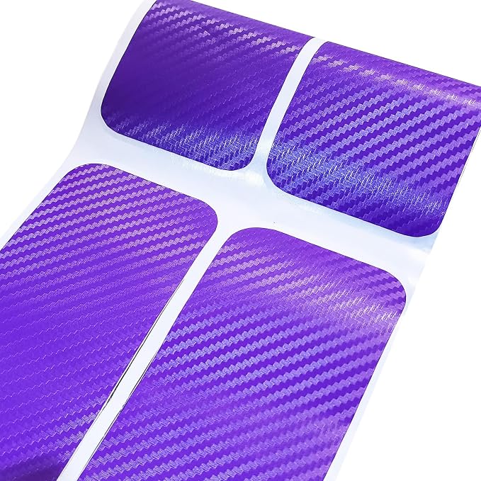 4PCS Car Door Sill Protector 3D Carbon Fiber for Truck SUV Purple