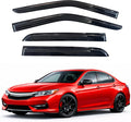 KPY Rain Guards Fit for 2008-2017 Honda Accord, Out-Channel Window Visors Vent Wind Deflectors 4PC, Car Accessories for 08-17 Accord (Sedan Only)