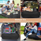 SUV Cargo Liner for Dogs, Upgraded Extra Large Water Resistant Pet Cargo Cover Dog Seat Cover Mat for SUVs with with Bumper Flap for Full-Size SUVs Vans, Black