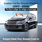 Windshield Sunshade for Chrysler Pacifica 2017-2024 2025 2026, Sun Visor for Front Windshield & Window Sun Shade Cover, UV Heat Blocker & Protector, Car Accessories