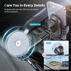 Suction Cup Phone Holder Windshield/Dashboard/Window, Suction Cup Car Phone Mount with Strong Sticky Gel Pad, Compatible with iPhone, Samsung & All Cellphones, Matte Black