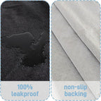 Waterproof Car Seat Cover Towel Front Seats 2 Pack, Universal Fit Waterproof Sweating Seat Protector for Cars and SUVs, Anti-Slip Front Seat Cover for Gym, Outdoor, Pets & Travel, Black