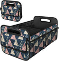 Trunk Organzier and Storage with Reinforced Handles,Car Accessories for Women/Men 50L Waterproof Polyester for Car/SUV/Minivan/Truck(Medium, Triangle)