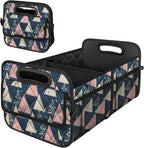 Trunk Organzier and Storage with Reinforced Handles,Car Accessories for Women/Men 50L Waterproof Polyester for Car/SUV/Minivan/Truck(Medium, Triangle)