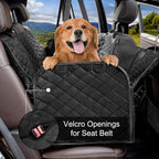 Femuar Dog Car Seat Cover with Storage Pockets Mesh Visual Window, Waterproof Nonslip, Heavy Duty Scratchproof Pet Dog Back Seat Cover Hammock for Cars Trucks and SUVs