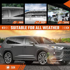 Rain Guards Fit for Toyota Grand Highlander 2024 2025 2026 Out Channel Extra Durable Side Shatterproof Window Visor Deflectors 2024-2026 Grand Highlander Rain Guard Black 4 PCS