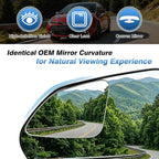 Blind Spot Mirror Compatible with Toyota Camry 2018-2025 Corolla 2019-2025 Prius 2016-2022, Custom Fitted Convex Stick On Rear View Mirror for Side Mirror Extended View, 2 Pack (Left & Right)