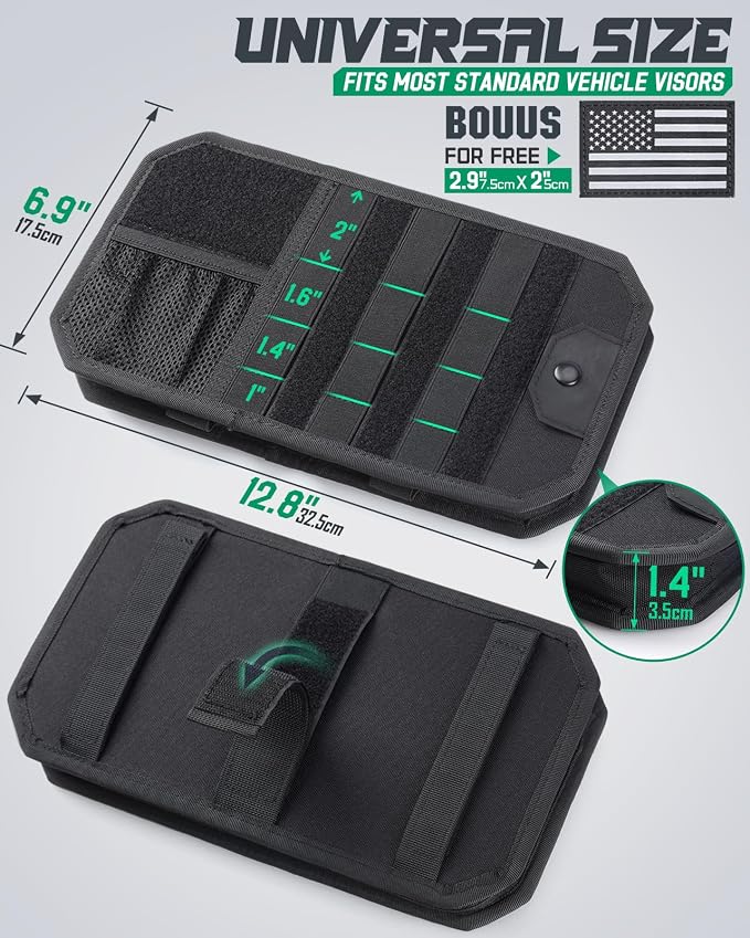 Tactical Car Sun Visor Organizer, Fit Cars Trucks SUV Jeeps Patrols | Tactical Car Sun Visor Organizer, Fit Cars Trucks Suv Jeeps Patrols