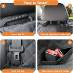 Dog Car Seat Cover for Back Seat, Scratch Proof Nonslip Pet Car Seat Cover, 4 Layers Waterproof Heavy Duty Back Seat Pet Cover for Dogs with Storage Bag (Black)