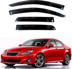 KPY Rain Guards Fit for 2006-2013 Lexus IS250 IS350, Out-Channel Window Visors Vent Wind Deflectors 4PC, Car Accessories for 06-13 Lexus is Series