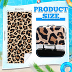 2 Pack Car Seat Towel Covers with Storage Bag, 63 x 32 Inch Universal Non Slip Waterproof Sweat Protector for Car Truck, Gym Swimming Running, Machine Washable (Yellow Black Leopard Print)