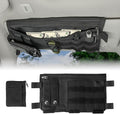 Car Sun Visor Organizer, Double Sided Visor Organzier with Card Pouch for Cars, Trucks, Vans, Multi-Functional Sunglass Holder, Tactical MOLLE Accessories