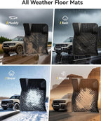 3W Floor Mats Fit for Ford Bronco Sport 2021-2025 2026 All Weather TPE Car Accessories Custom Fit Full Set Ford Bronco Sport Car Mats (Not for Bronco & Rubberized Floor & Outer Banks)
