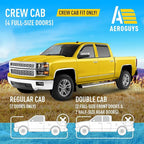 Extra Durable Window Deflectors Tape-On Window Visors Rain Guards Fit for Chevrolet (Chevy) Silverado 1500 2014-2018 Crew Cab, Sun Visors, Wind Vent for Shades, Exterior Car Accessories - 4pcs. AG0867