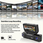 W6 Dash Cam 4 Channel Dash Cam 2K Front + 1080P Rear & Side 360° Coverage 8 IR Night Vision 5GHz WiFi & App G-Sensor Parking Monitor 64GB SD Card Included