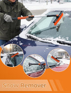 41" Ice Scrapers for Car Windshieldand Extendable Snow Brush with Foam Grip and 360° Pivoting Brush Head for Christmas Car Auto Truck SUV