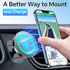 for Magsafe Car Mount Charger【100% Stable】15W Magsafe Car Charger Magnetic Phone Holders for Your Car Accessories for Women Men car Phone Holder Wireless Car Charger for iPhone (Carbon Fiber)