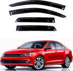 KPY Rain Guards Fit for 2011-2018 Volkswagen Jetta, Out-Channel Window Visors Vent Wind Deflectors 4PC, Car Accessories for 11-18 VW Jetta