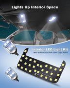 Interior LED Light Kit, 6000K Pure White Light Super Bright Map Lights & Dome Lights, Light Brightness Adjustable Bulb Package for Toyota Tacoma, 4 Runner, FJ Cruiser, Rav 4, Corolla, Prius