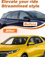 Low Profile Window Rain Guards Fit for Chevrolet Equinox 2018-2024 Rain Guard Window Deflectors Extra-Thick Chevy Equinox Side Window Visors Vent Shades Tape-on Vent Visors Car Accessories