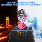 PIEPIE All-Metal Alloy Long Arm Magnetic Suction Cup Car Phone Mount(Pink) | Strong Powerful Magnetic Heavy-Duty Windshield Dash 360° Mechanical Rotation Cell Mobile Phone Vehicle Bracket for All Cars