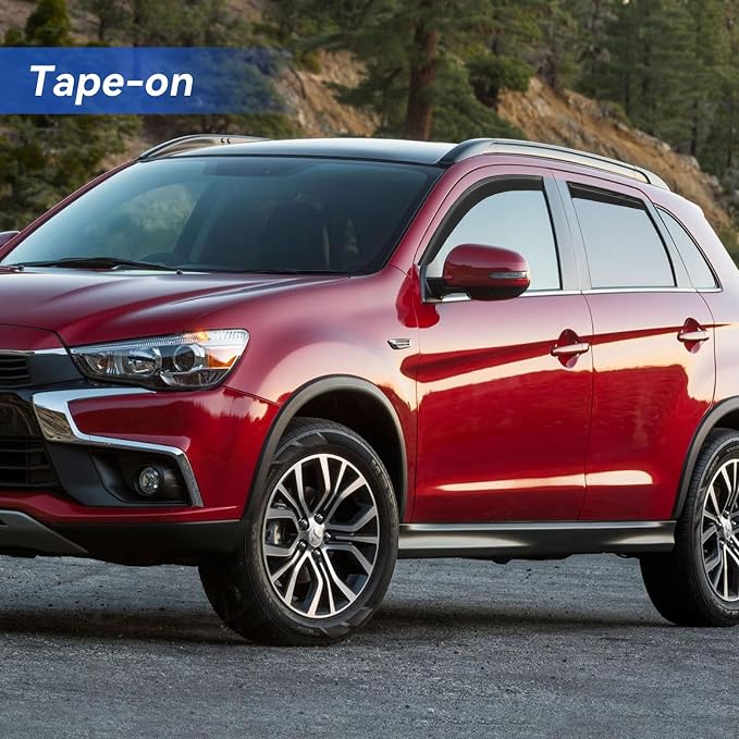 Window Visors Rain Guards Shield for 2011-2026 Mitsubishi Outlander Sport, Out-Channel Window Vent Wind Deflectors Visors Shades