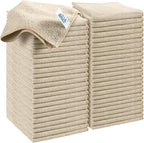 Brown Microfiber Cleaning Cloth, 50 Pack Cleaning Towels for Kitchen, Lint Free, Scratch-Free, Highly Absorbent, and Reusable Cleaning Rags for House, Window and Glass, Cars, 11.5 X11.5 inch