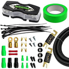 AD0C 0 Gauge Amplifier Wiring Kit - True Spec 0 AWG Power Cable, ANL Fuse Holder (200A & 250A), 17 ft Installation Kit with RCA, Ground, Speaker & Remote Wire - Universal Compatibility