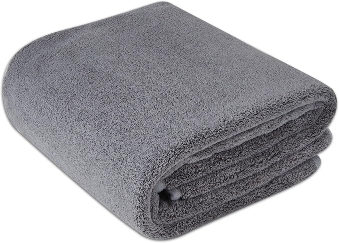 Super Absorbent Microfiber Car Drying Towel, Streak-Free, Non-Abrasive, 36"L x 25"W, Gray