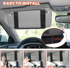 1000D Sun Visor Organizer with Zipper Visor Storage Pouch, Car Sunglasses Holder, Hard Molle Panel for Tactical Gears, Fits Most Car, SUVs, and Trucks