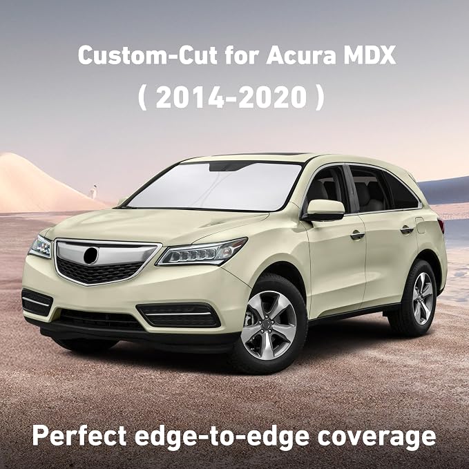 Windshield Sunshade Compatible for Acura MDX 2014-2018 2019 2020, Sun Visor for Front Windshield & Window Sun Shade Cover, UV Heat Blocker & Protector, Car Accessories