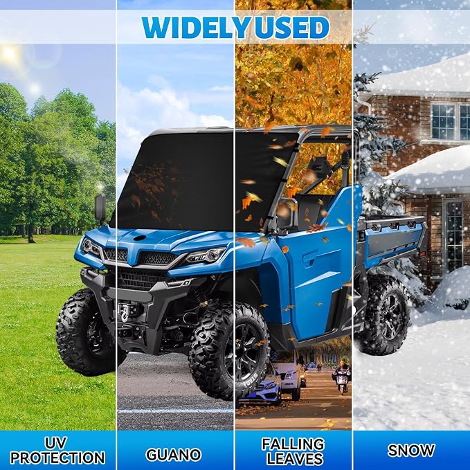 600D UTV Windshield Snow Cover Compatible with CFMOTO UFORCE 1000/1000 XL 2019-2026 Full Size, Transport Windshield Protector for Ice and Snow