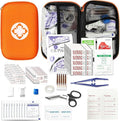276PCS Mini Car First Aid Kit Travel Size for Business Trips, Compact First Aid Emergencies Kit Supplies for Rv Hiking Rode Trips Home Essentials, Orange