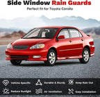 Corolla Rain Guards - Window Visors for Toyota Corolla 2003-2008, Outside-Mount Tape-On Side Window Wind Deflectors for Corolla Accessories, Vent Visors Shades Rainproof 4PCS