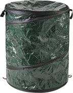 29.5-Gallon Pop Up Outdoor Garbage Can - Collapsible Trash Can for Parties, Yard Waste, or Laundry - Camping Accessories by