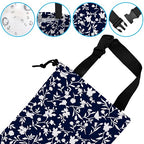 Car Trash Bag Trendy Floral Car Garbage Bag Hanging Car Trash Can for Back Seat with Drawstring