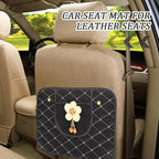 Car Backseat Kick Protector Mat, Black Pu Seat Cover with Anti-Kick Function, Safety Rear Seat Back Guard for Family Cars and Suvs