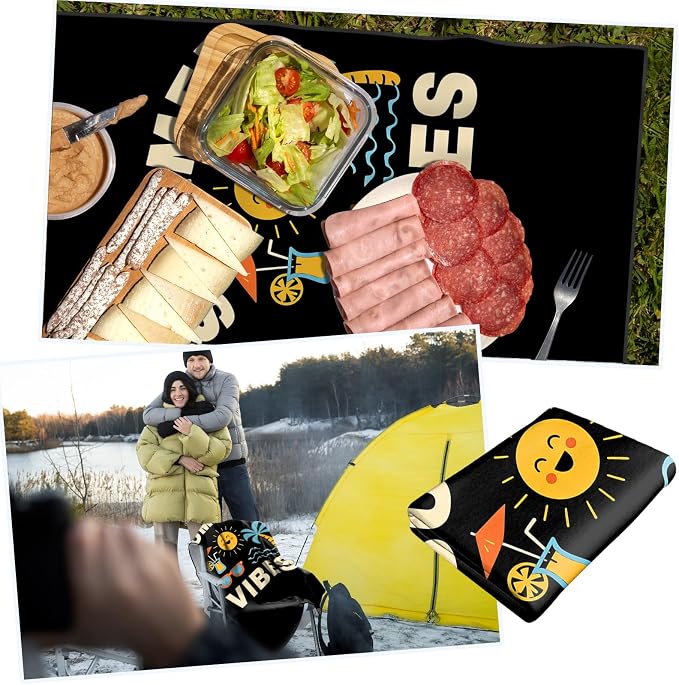 2 Pack Car Towels Seat Cover with Storage Bag, Multifunctional Microfiber Towel for Gym Outdoor Sport Running,Picnic, Beach, Pet Dog Travel,Fits Car SUV Truck (Summer Vibes)